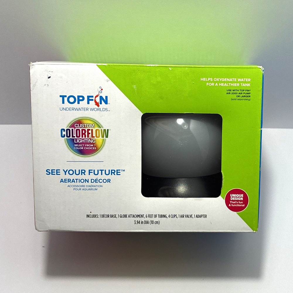 Top Fin Custom ColorFlow LED Air-Driven Bubble Motion Aquarium Ornament